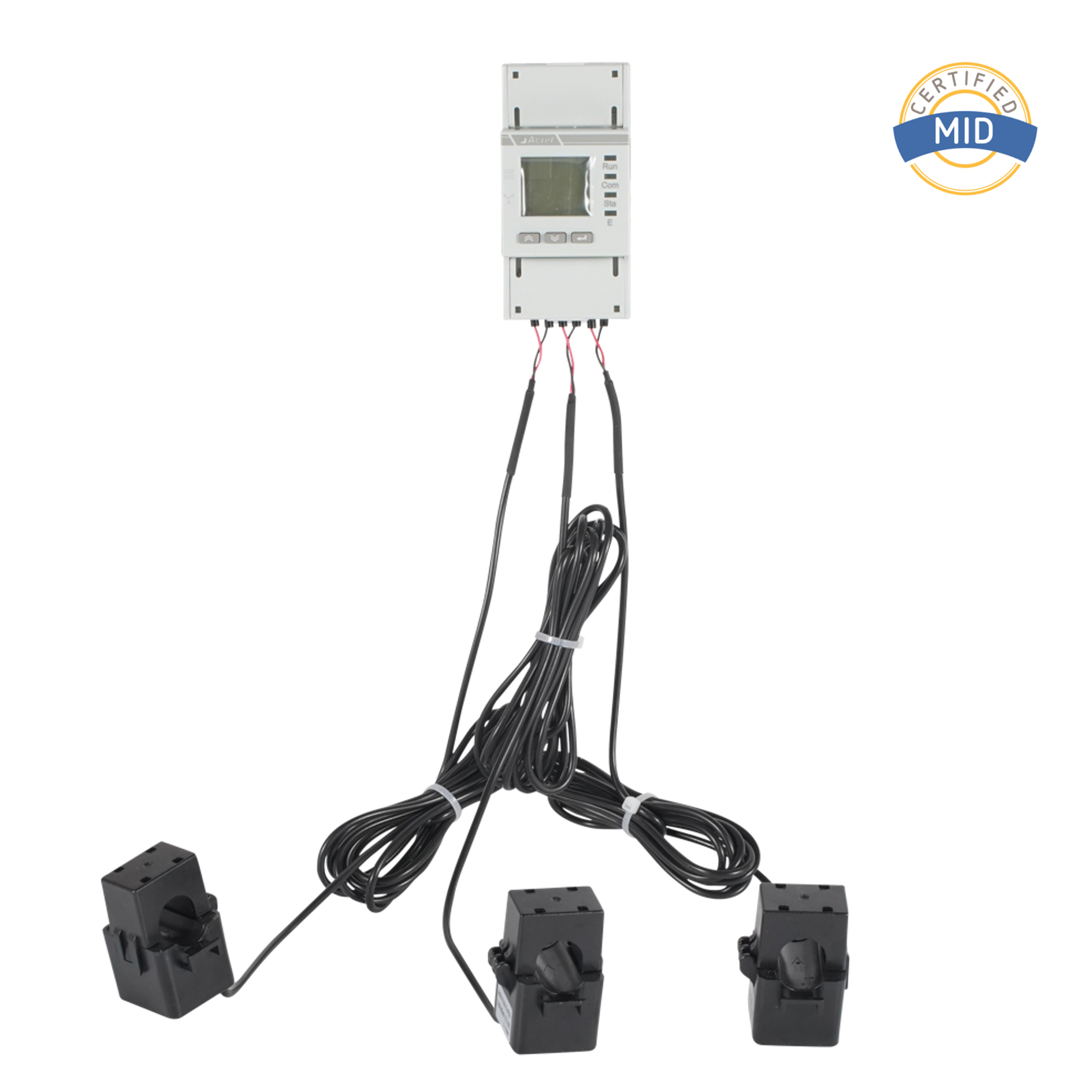 Pengukur Energi Tiga Fasa AC Bersertifikat MID Dilengkapi dengan CT Inti Terpisah