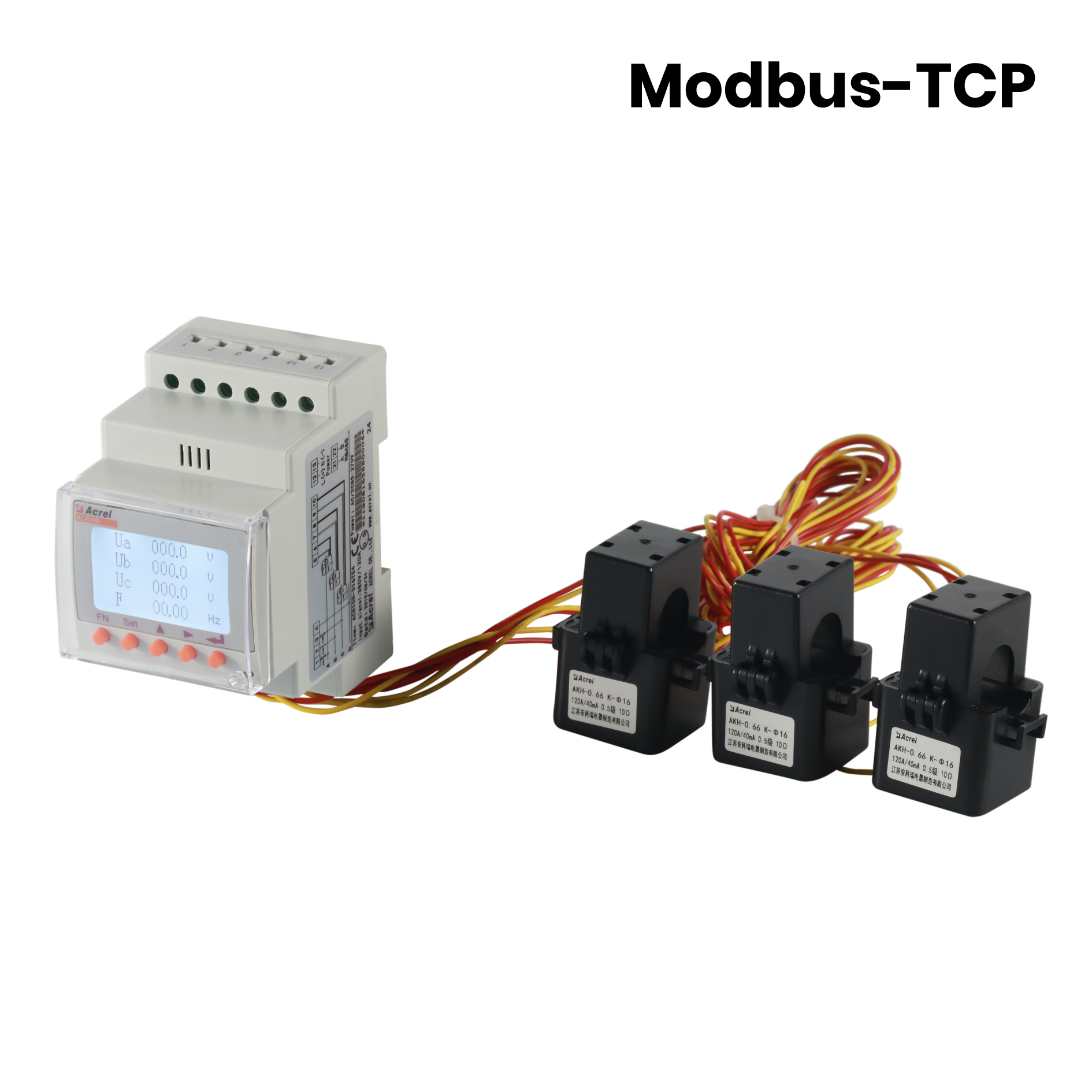 Komunikasi Ethernet Modbus-TCP AC Pengukur Energi Tiga Fasa dengan CT Eksternal